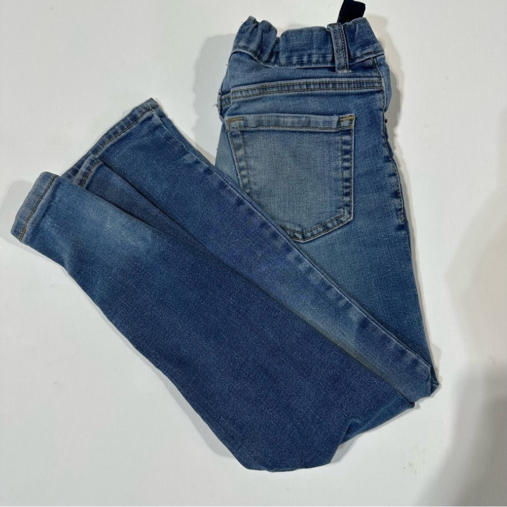 Old Navy Boy’s Straight Jeans Size 8 Denim Adjustable Waist Med Blue